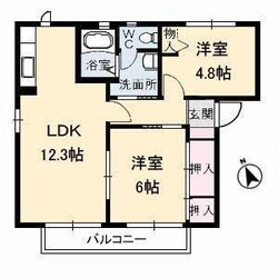 シャーメゾン際波　B棟の物件間取画像